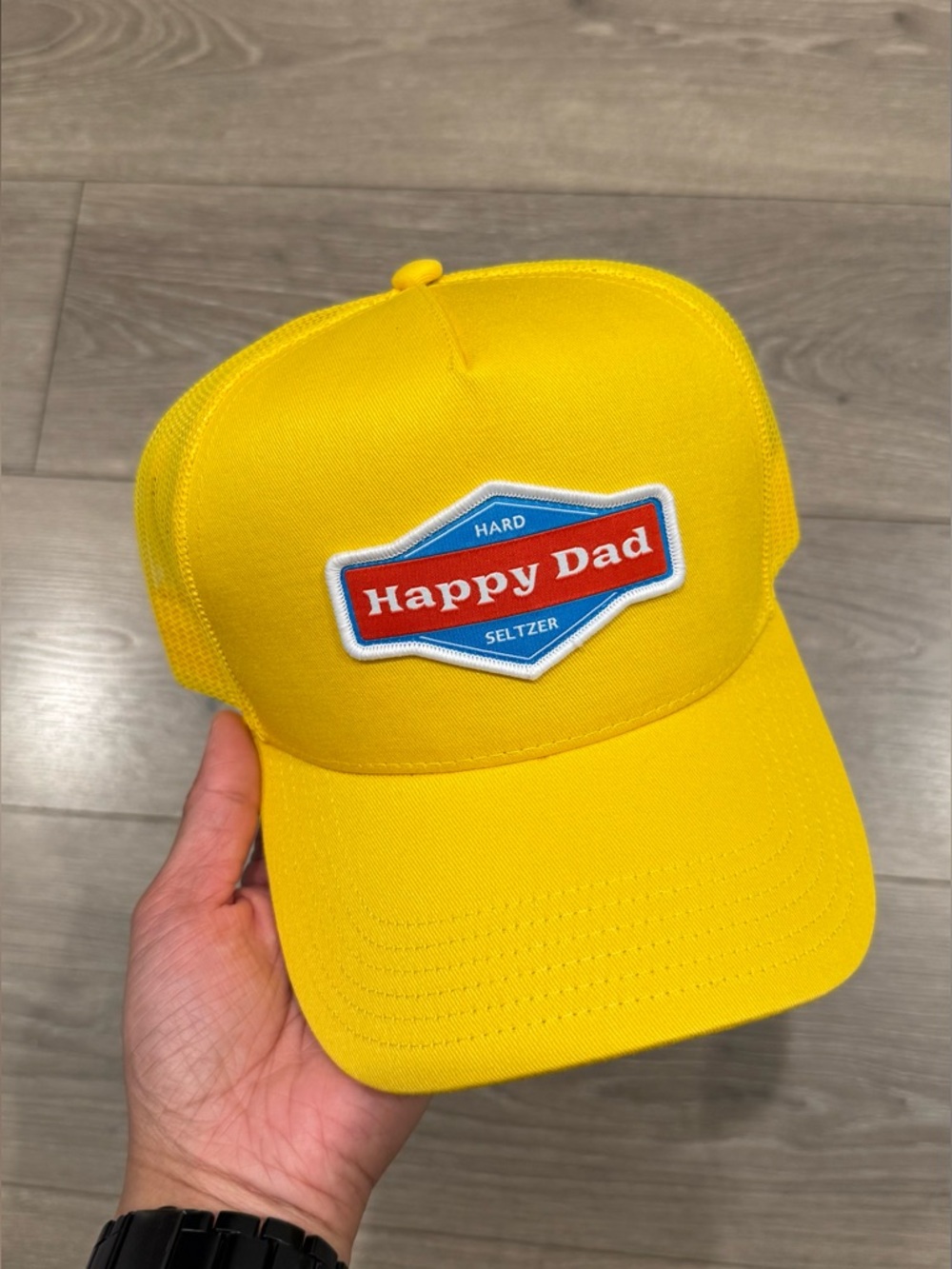 Happy Dad Yellow Trucker Hat